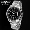 T-WINNER Automatic Watch Movt Men 41.5mm Case OEM Fashion Stainless Steel Bracelet Custom logo Male Date Business Wrist Watches