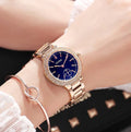 GUOU 8141  Elegant Guangzhou Female Quartz Watch Stylish Stainless Steel Band Waterproof Bling Small Student Watch Design