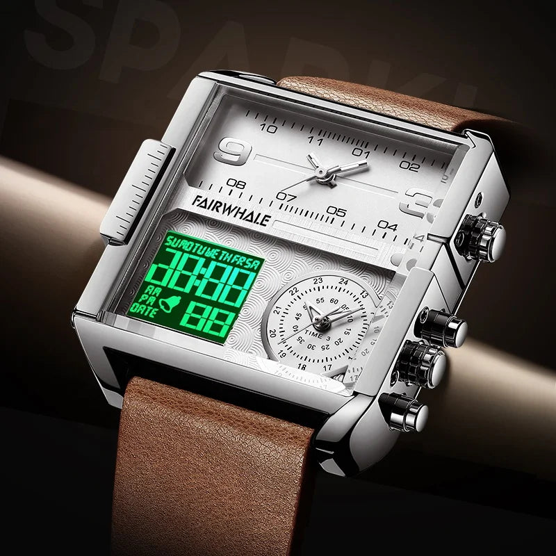 2022 New Quartz Sport Leather Multifunction Chronograph Wristwatches for Boys  FW-4270