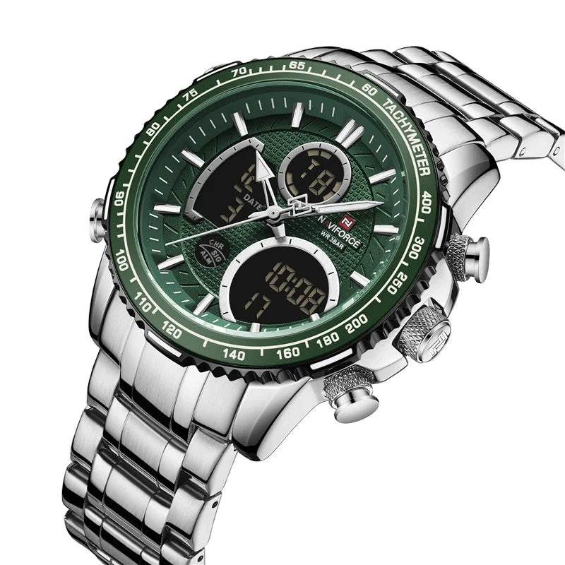 NAVIFORCE Men Watch Top Big Dial Sport Watches Mens Chronograph Quartz Wristwatch Date Male Clock Relogio Masculino