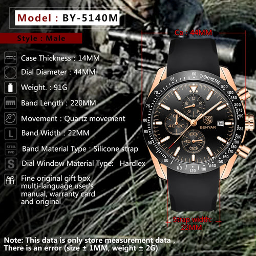 BENYAR Sport Chronograph Watch