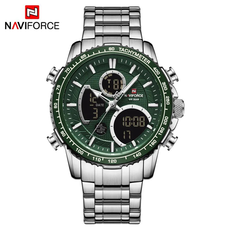 NAVIFORCE Men Watch Top Big Dial Sport Watches Mens Chronograph Quartz Wristwatch Date Male Clock Relogio Masculino