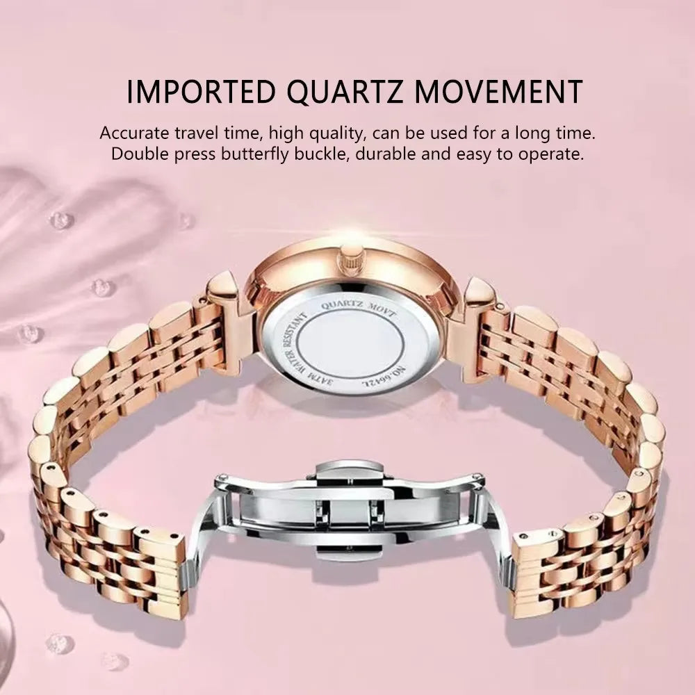 POEDAGAR 719 Lady Fashion Women Quartz Watches Polygon Glass Quartz Movement Recreational Business Waterproof Watch for Ladies