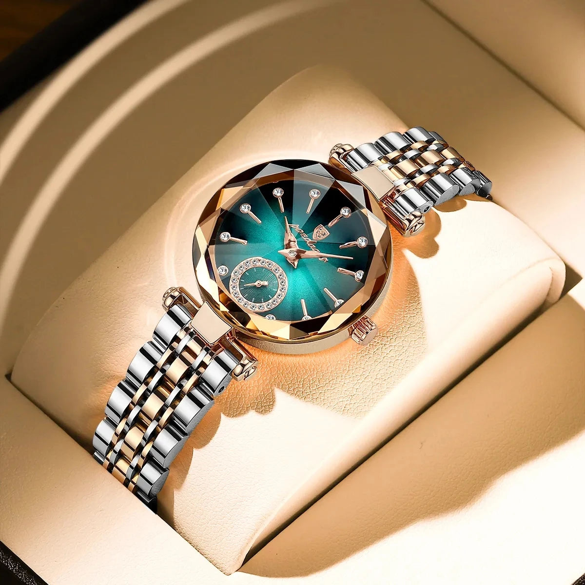 POEDAGAR 719 Lady Fashion Women Quartz Watches Polygon Glass Quartz Movement Recreational Business Waterproof Watch for Ladies
