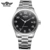 T-WINNER Automatic Watch Movt Men 41.5mm Case OEM Fashion Stainless Steel Bracelet Custom logo Male Date Business Wrist Watches
