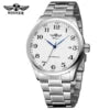 T-WINNER Automatic Watch Movt Men 41.5mm Case OEM Fashion Stainless Steel Bracelet Custom logo Male Date Business Wrist Watches