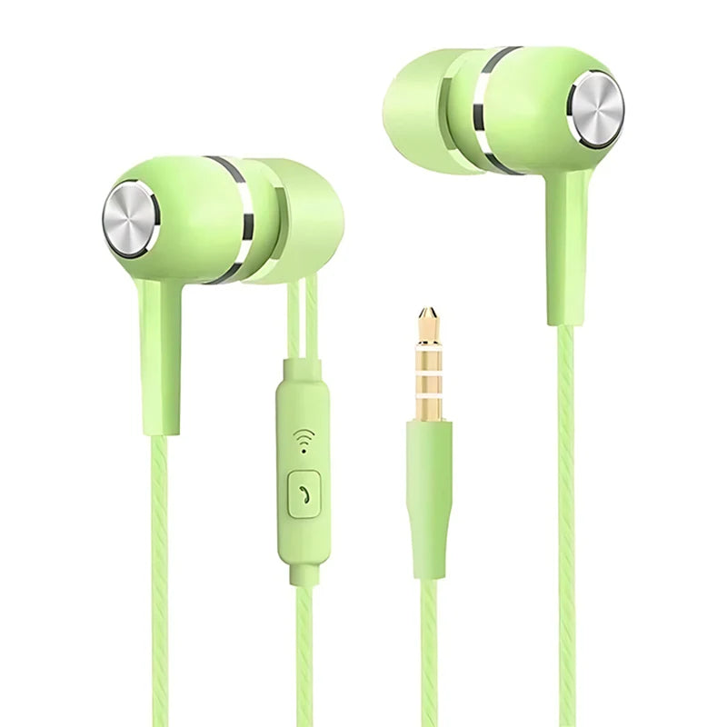 3.5mm Wired Earphone In Ear Headset HIFI Heavy Bass Earbuds Monitor Sports Headset Stereo Music Gaming Headphone With Microphone