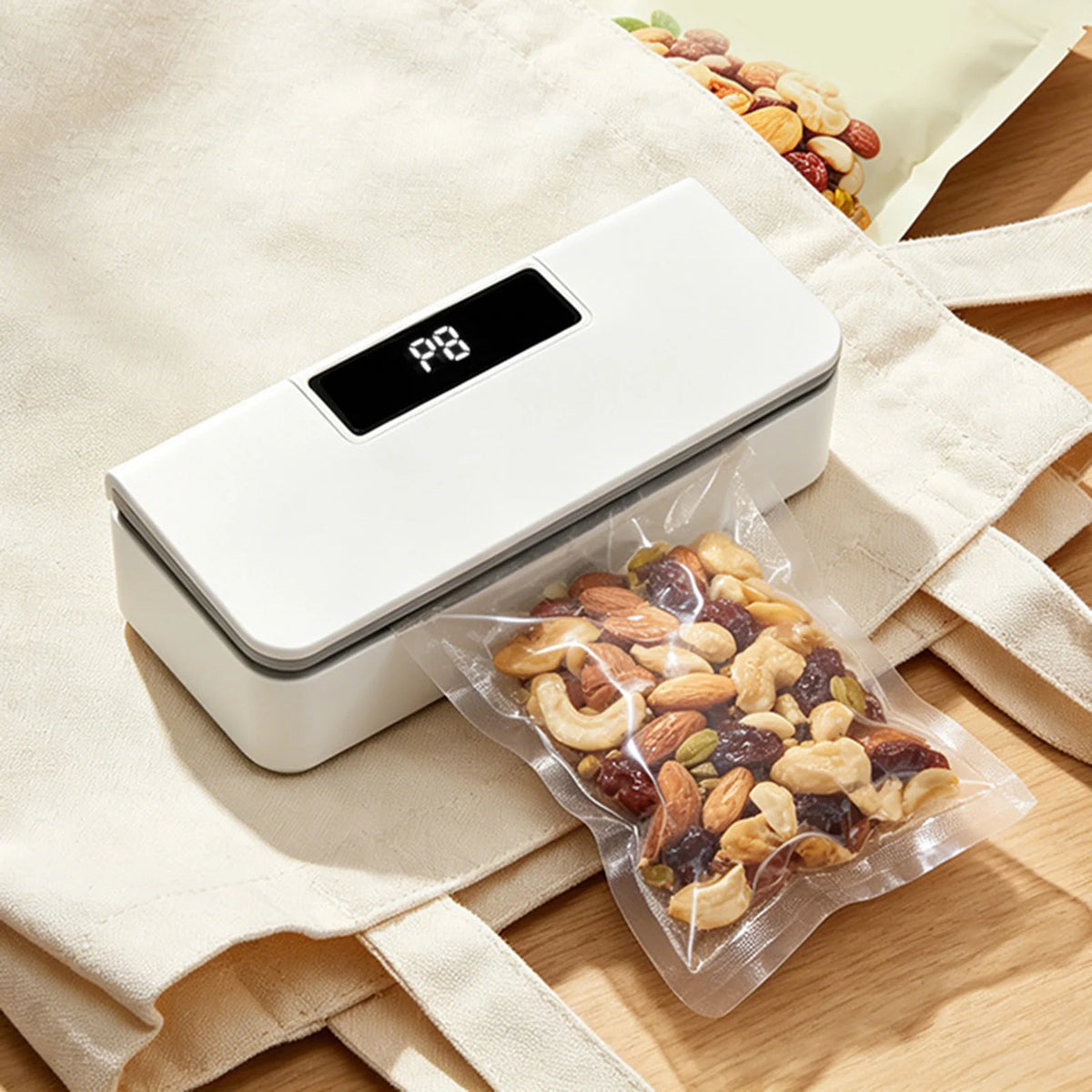 2 In 1 Fridge Magnet Sealer 8-Level Adjustable Portable Bag Sealer 1800mAh USB-C Rechargeable Bag Sealers for Fridge & Kitchen