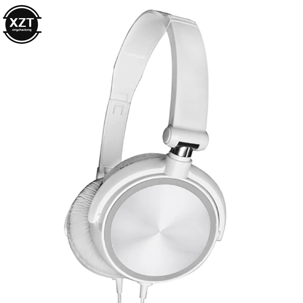Wired Headphones Over Ear Headsets HD Sound Bass HiFi Sound Music Stereo Earphone Flexible Adjustable Headset for PC Phone