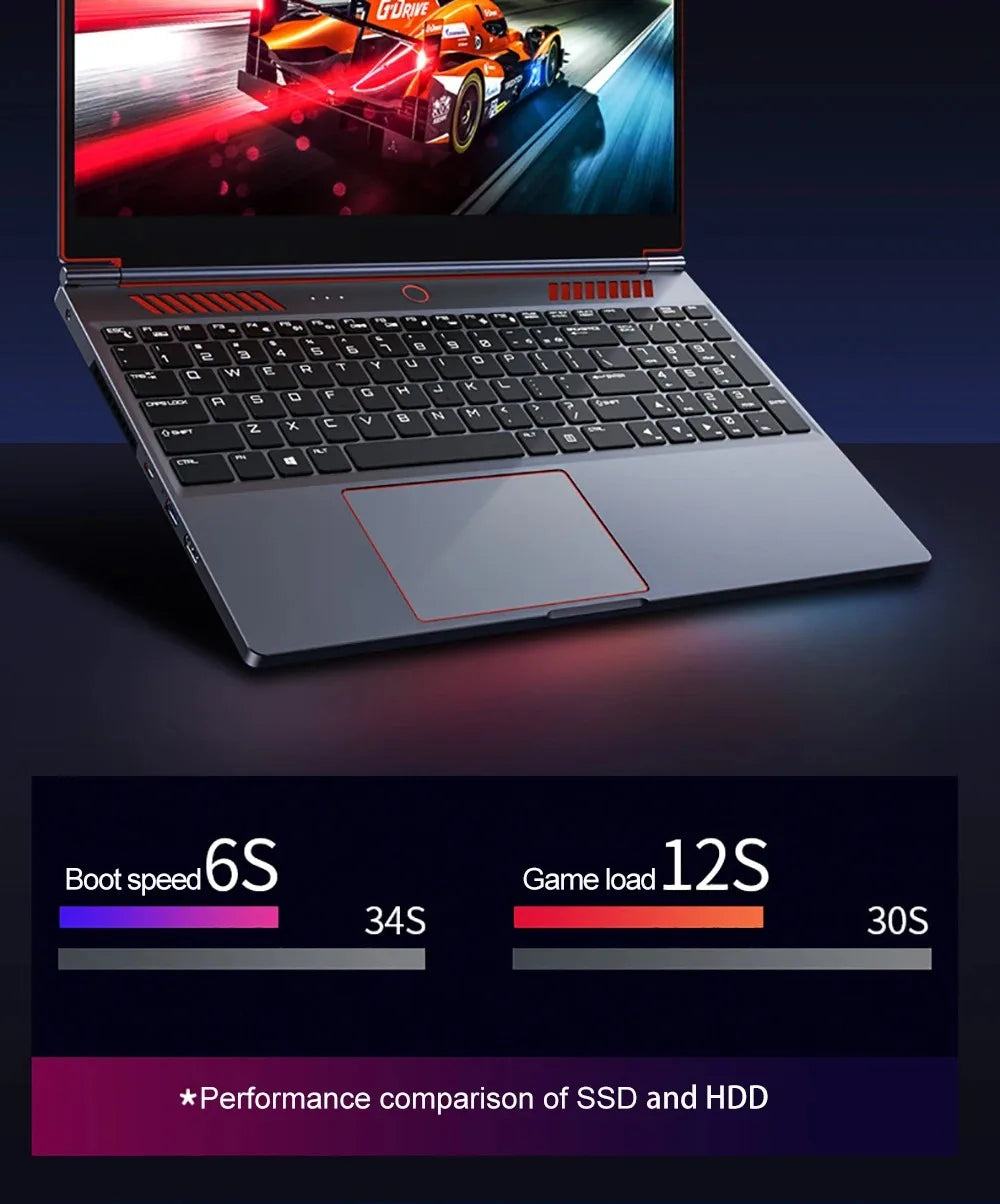 16.1 Inch S6 Gaming Laptop Intel Core i9-13900H RTX4050 6G i7-8750H GTX1650 4G Windows11 RAM Max 64GB DDR4 2TB SSD Fingerprint