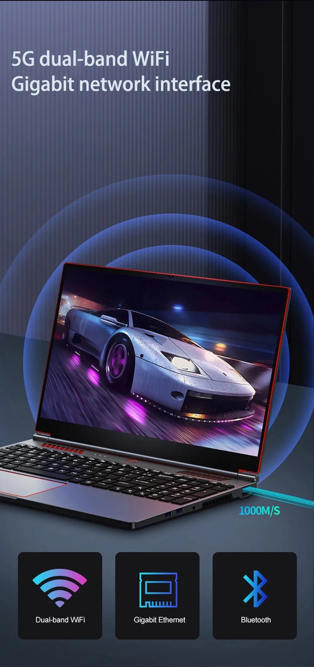 16.1 Inch S6 Gaming Laptop Intel Core i9-13900H RTX4050 6G i7-8750H GTX1650 4G Windows11 RAM Max 64GB DDR4 2TB SSD Fingerprint