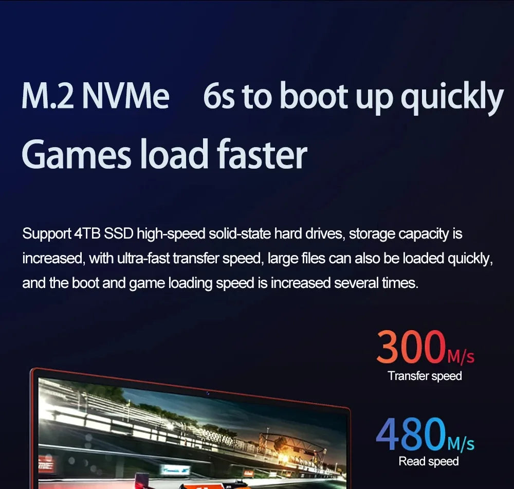 16.1 Inch S6 Gaming Laptop Intel Core i9-13900H RTX4050 6G i7-8750H GTX1650 4G Windows11 RAM Max 64GB DDR4 2TB SSD Fingerprint