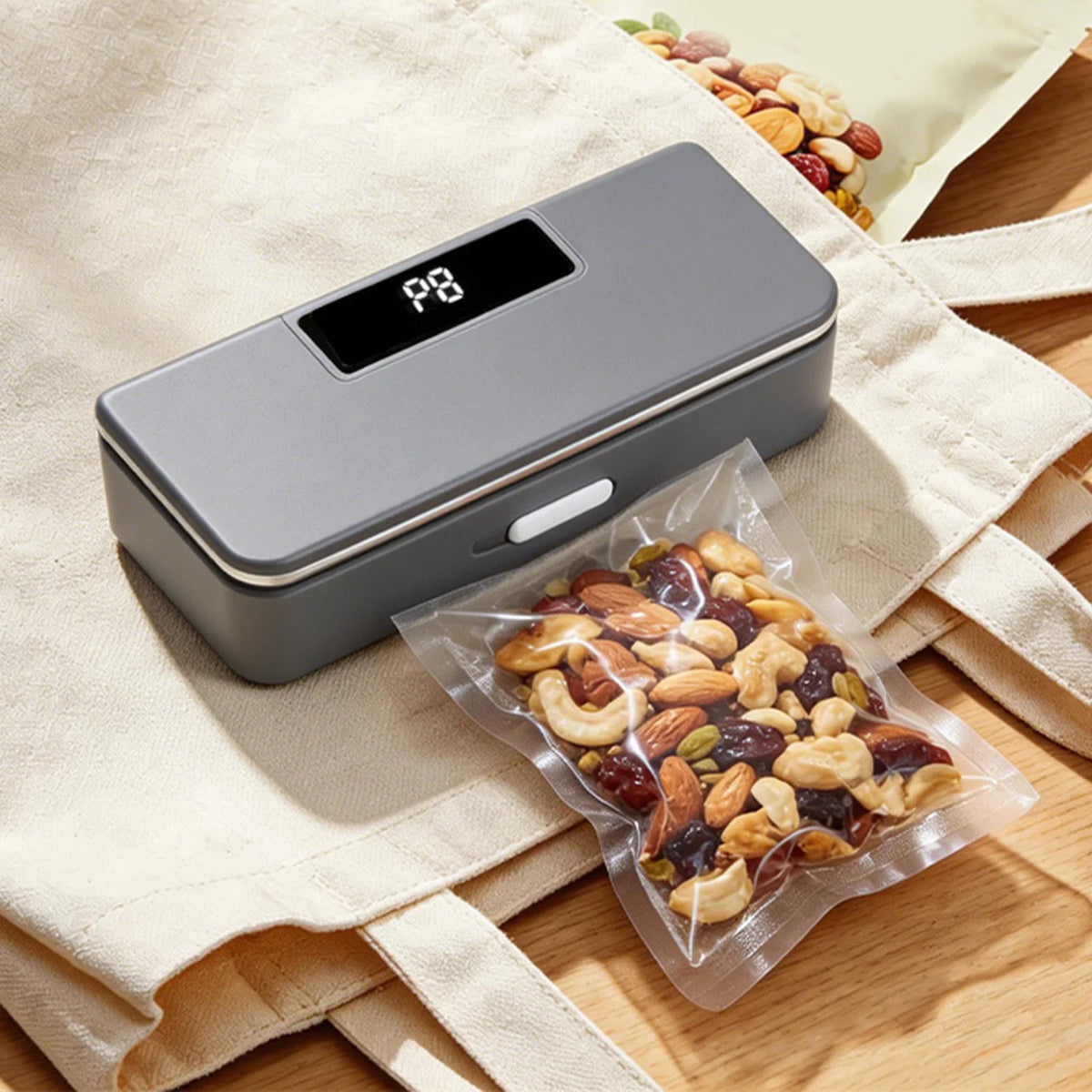 2 In 1 Fridge Magnet Sealer 8-Level Adjustable Portable Bag Sealer 1800mAh USB-C Rechargeable Bag Sealers for Fridge & Kitchen