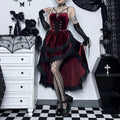 Gothic Velvet High-Low Corset Dress