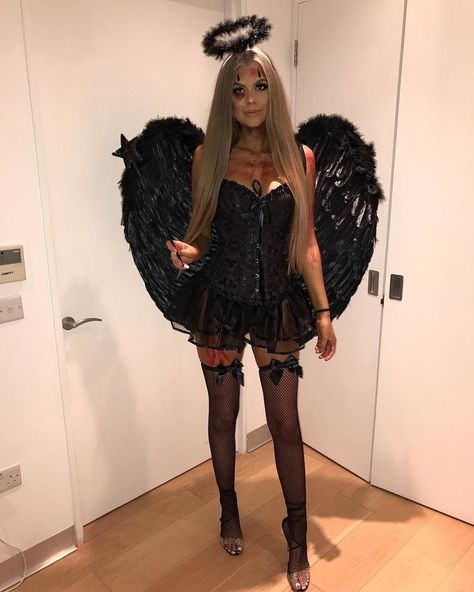 Black angel corset costume style image