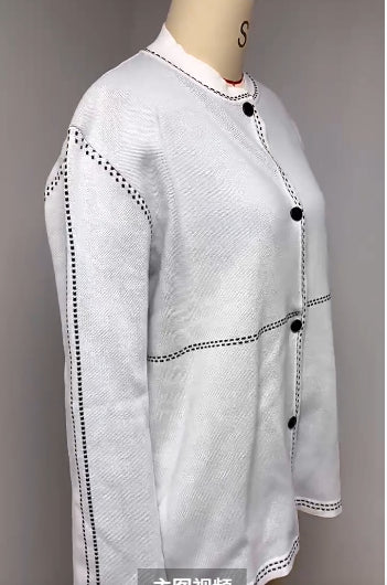 Striped button cardigan size guide
